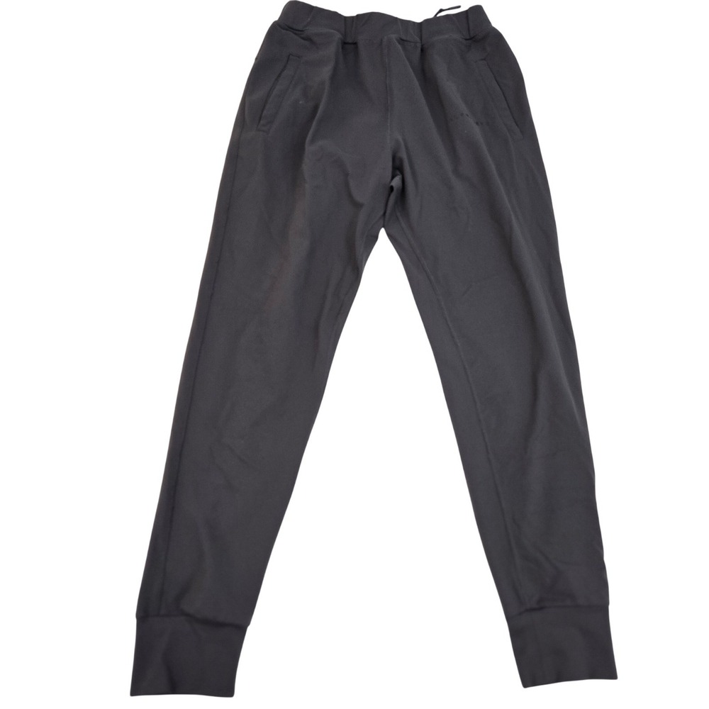 ALPHALETE L Joggers Black Nylon Spandex Athletic Gym Workout Pants‎ Small Flaw